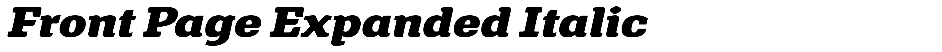 Front Page Expanded Italic